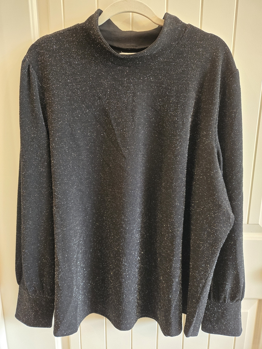 Maurices Womens Black And Silver High Neck Top Size 3x